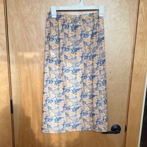 Floral Blue and Yellow Women's Skirt